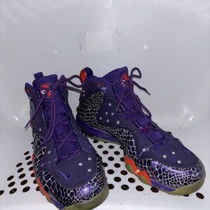 RARE Nike Barkley Posite Max Purple and Orange Court Shoes